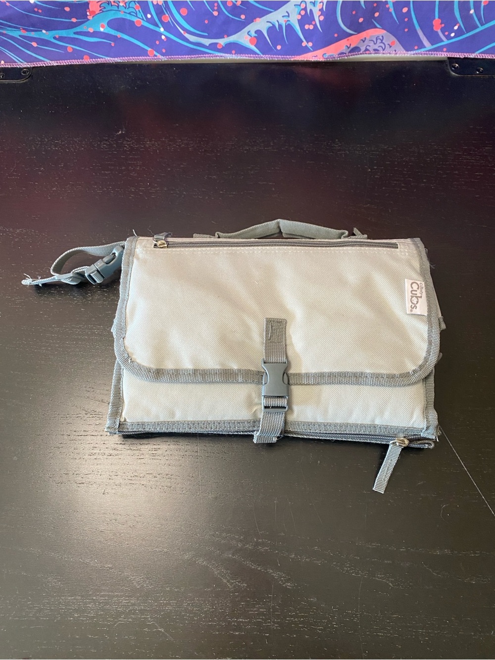 Gray Diaper Travel Organizer Bag